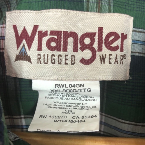 Wrangler rugged wear plaid button down shirt - Picture 5 of 8